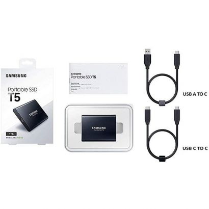 Disque Dur Externe SSD Samsung T5 MU-PA1T0 - 1 To - USB 3.1 (MU-PA1T0B)