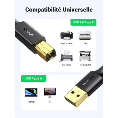 Câble UGREEN Imprimante USB...