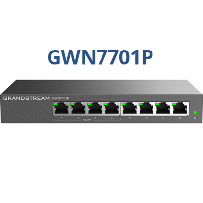 Switch réseau non géré GRANDSTREAM 8 ports Giga 4 PoE af/at 60W (GWN7701P)