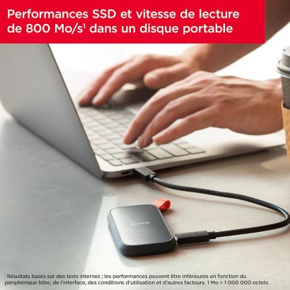 Disque dur externe portable SSD SanDisk® 2 To (SDSSDE30-2T00-G26)