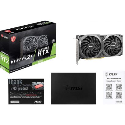 Carte Graphique MSI GeForce RTX 3060 VENTUS 2X 12G OC (912-V397-214)